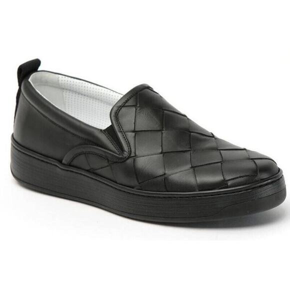 Bottega Veneta Intrecciato Calf Leather Black Shoes 7 US 578303 Italy NIB $760 main image 9